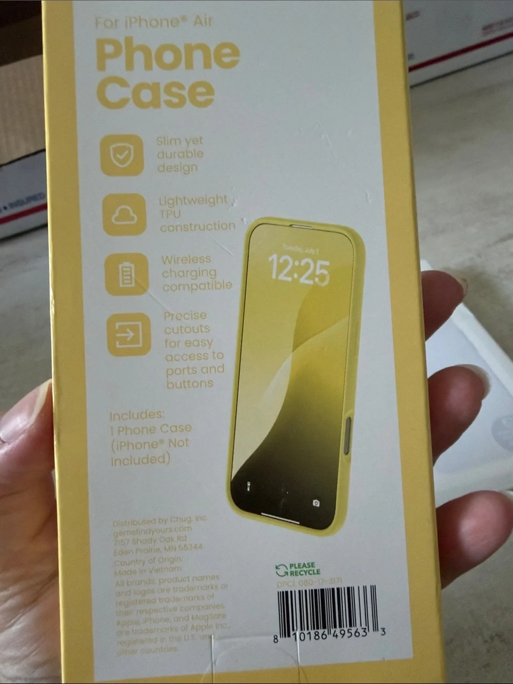 Lot of 3 Phone Cases for iPhone Air - Yellow, Blue, White